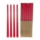 thumbnail image 1 of Velas cónicas de 12" sin perfume y sin plomo de combustión prolongada, juego de 12 en color rojo, 1 of 2