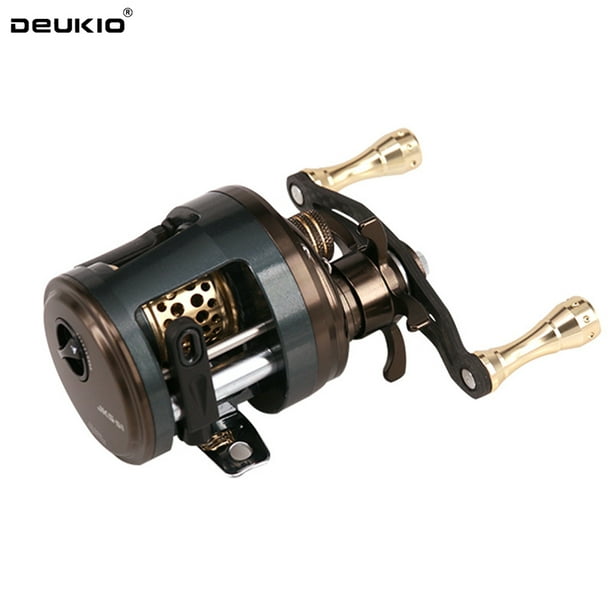 Ourlova Deukio 11+1 Bearings Round Profile Baitcast Reel Light Lure Casting Reel For Stream Trout Fishing Left/Right Hand Optional Jks 50 Upgrade (Rig