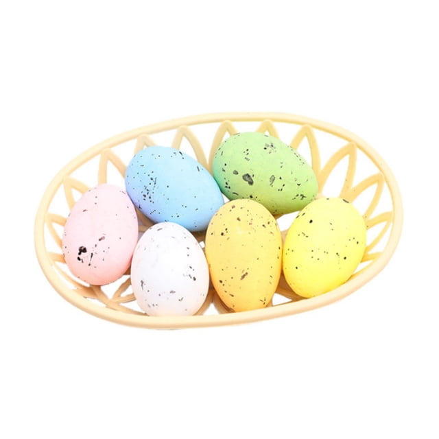 zhangmingg Easter Egg Desktop Ornament Set for Spring Holiday Festive Decorations and Colorful Seasonal Displays