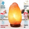 thumbnail image 4 of Salt Lamp 2-3 KG - 100% Natural High Quality Handcrafted Himalayan Salt Lamp with Wooden Base Himalayan Salt Lamp - Pink Salt Lamp - Bedside Lamp - R, 4 of 5