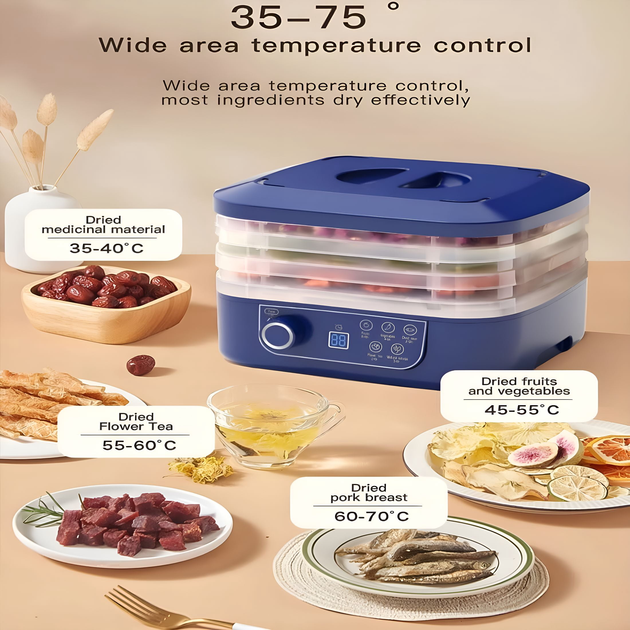 CURYMAY 2026 New Freeze Dryer Machine for Home with 5 Trays,Freeze Dryer Digital Adjustable Timer & Temperature Control for Fruits,Meat,Vegetables,Candy & Snacks