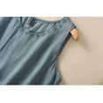 thumbnail image 5 of MESSUEN Sleeveless Tank Tops Loose Fitting Tank Tops for Women Crew Neck Raglan Linen Tank for Neck Tanks Baggy Breathable Shirts Tunic Womens Dress Shirts Womens Tank Tops Summer Blue M, 5 of 5