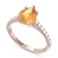 thumbnail image 2 of 2.30 Carat (F-G/VS1) Natural Diamond Citrine Gemstone Classic Ring for Birthday Gift 14K Rose Gold Size 9.5 by Diamond-Capitals, 2 of 8