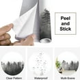 thumbnail image 4 of Peel and Stick Wallpaper Waterproof Dark Spruce Wood Silhouette Surrounded by Fog white Wall Mural Decor Self Adhesive and Removable 69in x 98in, 4 of 8