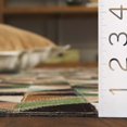 thumbnail image 5 of SAFAVIEH Studio Leather Hilda Geometric Area Rug, Green/Light Brown, 4' x 6', 5 of 11