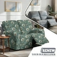 thumbnail image 5 of Xoenoiee Dandelion Flower Print Recliner Loveseat Cover Stretch Reclining Sofa Slipcover for 2 Seat Jacquard Reclining Couch Sofa Covers Furniture Protector with Elastic Straps Bottom, 5 of 6