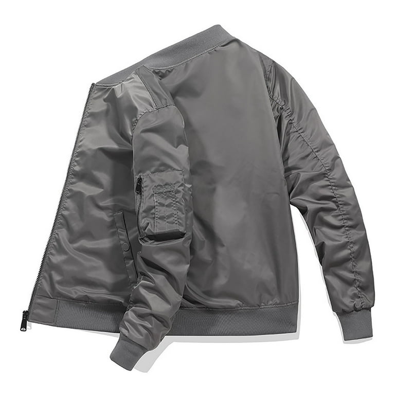 ジャケット・アウター Fashiru stand collar spring coat ERFMFKL Men's Bomber Jacket Casual Men's Trench Coat Men's
