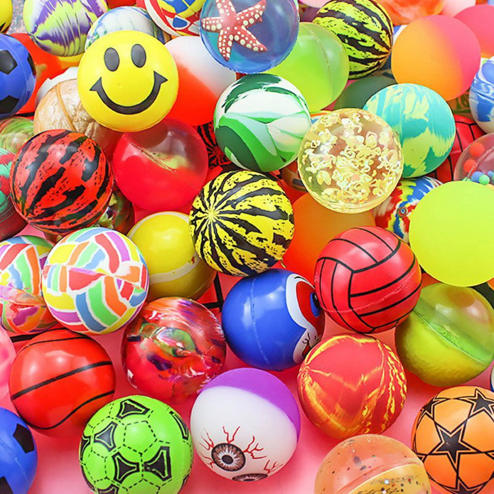 TYFGRT Balles Rebondissantes Colorées – Lot De 40 Pièces, 25 X 2,5 Cm, Pour Jeux Enfants, Fêtes Ou Décorations
