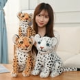 thumbnail image 4 of Michellecmm Snow Leopard Plush Toy Adorable Soft Stuffed Animal Cuddling Dolls for Christmas Holiday Birthday Home Decor, 4 of 8