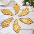 thumbnail image 4 of 1bag Cloth with Felt Shoe Decorations Shoe DIY Accessories Wing golden 110x70mm 3 pairs/bag, 4 of 6