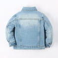 thumbnail image 5 of Gubotare Toddler Jean Jacket Girls Baby Toddler Girls Basic Denim Jacket Size 3T 4T (Light Blue,3-4 Years), 5 of 5