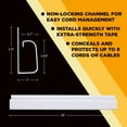 thumbnail image 5 of Simple Cord 5-Pack 16-Inch J Channel Cable Management Kit for Desk (White), 5 of 9