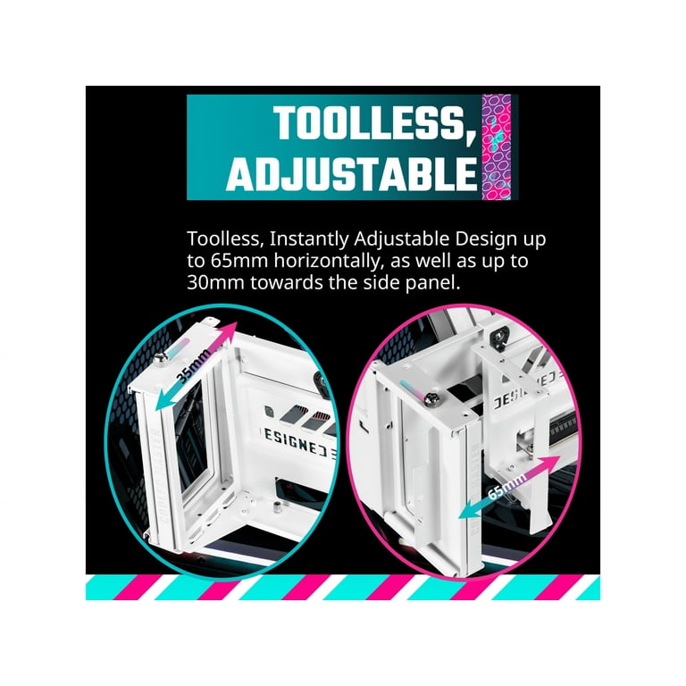 Cooler Master Vertical Graphics Card Holder Kit V3 - White, Gray - ABS, SGCC Steel, Nickel, Gold, Brass, Polypropylene Cooler Master Vertical Graphics Card Holder Kit V3 - White, Gray - ABS, SGCC Steel, Nickel, Gold, Brass, Polypropylene