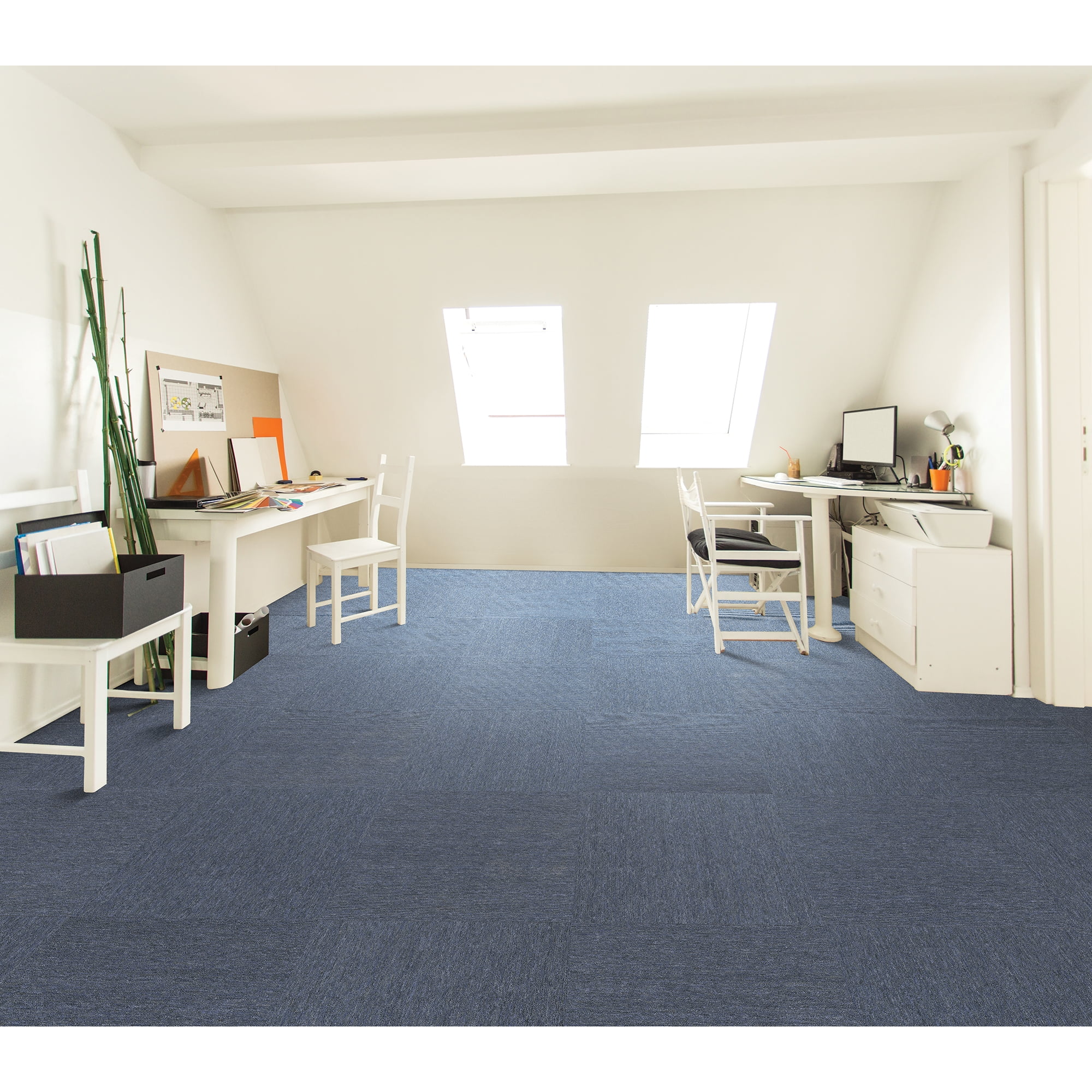 Mohawk Basics 24" x 24" Carpet Tile Sample with EnviroStrand™ PET Fiber in Ocean Tide (1 piece)
