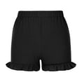 thumbnail image 7 of Women's Shorts Cute Ruffle Solid Color Elastic Waist Shorts Casual Loose Fit Summer Work Trendy Vacation Beach Shorts, 7 of 7