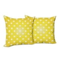 thumbnail image 6 of Ambesonne Yellow Throw Pillow Cover 2 Pack, Vibrant Stars Fun Retro, 20", White Yellow, 6 of 6