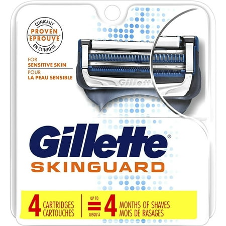 Gillette Skinguard Sensitive Refill Razor Blade Cartridges for Men, 4 ct