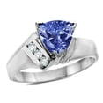 thumbnail image 2 of Star K � Genuine Tanzanite Triangle Trillion 7mm Contemporary Modern Designer Ring, 2 of 9