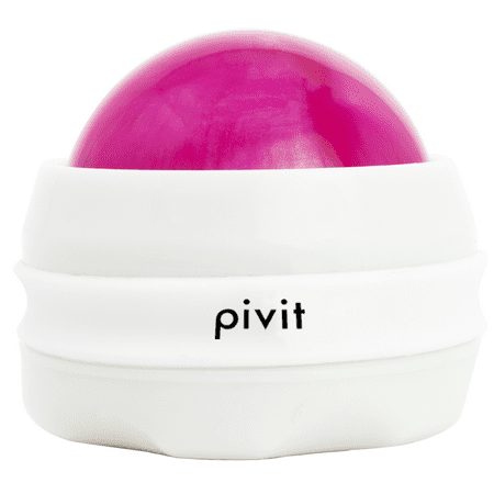 Mini Ultralight Therapy Pivit Manual Massage Roller Ball | Self Full Body Handheld Mini Back Massager for Athletes and Sore Muscle Pain Relief Recovery | Relaxing Essential Oils or Lotion Therapy for Arms Hands & Legs (Pink) ()