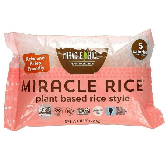 Miracle Noodle Organic Miracle Rice Gluten Free Konjac Rice -- 8 oz Pack of 4