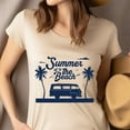 thumbnail image 4 of Summer at the Beach Van T-Shirt – Retro Palm Tree Graphic Tee, Forest Green, Size 2XL, 4 of 6