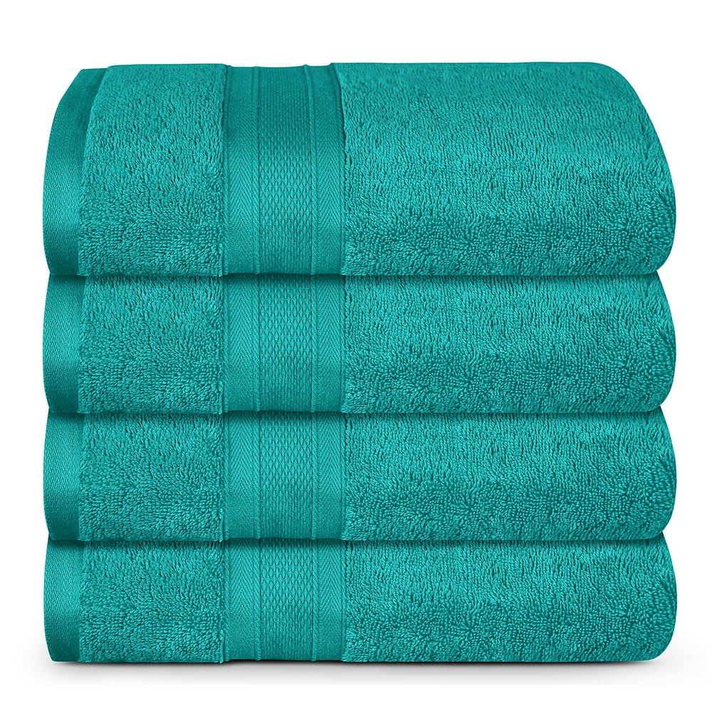 TRIDENT Feather Touch, 100 Cotton, 4 Piece Bath Towel Set, 500 GSM