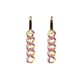 thumbnail image 4 of Pendientes de tuerca verdes vintage de aceite de goteo de lujo para mujer, pendiente de cadena de eslabones cubanos Punk, joyería llamativa, regalo de Navidad al por mayor, 4 of 4