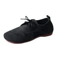 thumbnail image 4 of Vintage Mary Jane Flats for Women 2025 Spring Retro Suede Lace up Closed Wide Toe Casual Dress Shoes, 4 of 7
