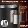 thumbnail image 5 of EuKer 3.8 Gal Coffee Warmer Dispenser, 100 Cups Coffee Urn with Viewable Water Level for Buffet, Catering, Wedding, Party, Black, 5 of 9