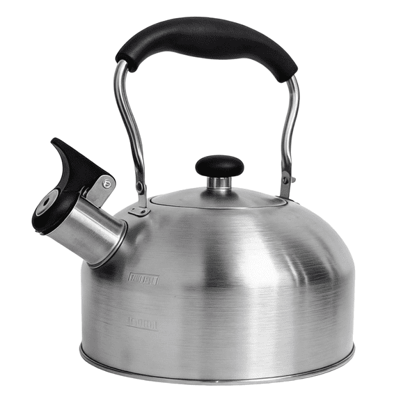 2L Stainless Steel Whistling Tea Kettle, Stovetop Water Kettle with Heat Resistant Handle, Dust-Proof Spout Stove Top Teapot for Gas & Induction Cooktops