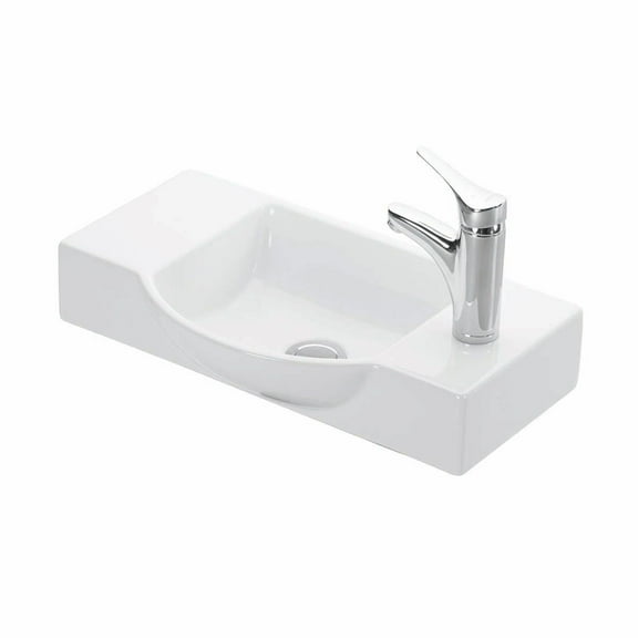 Minimal 4077 Vessel Bathroom Sink in Ceramic White