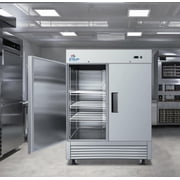 Commercial Reach in Freezer, 54 x 30 1/2 x 82, 49 cu.ft., Double Door Stainless Steel Freezer, NSF certified