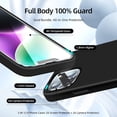 thumbnail image 3 of [5 in 1 for iPhone 14 Case, with 2 Pack Screen Protector + 2 Pack Camera Lens Protector, Liquid Silicone Ultra Slim Shockproof Protective Phone Case [Microfiber Lining] 6.1 (Black)……, 3 of 13