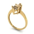 thumbnail image 2 of 1.5 ctw Solitaire Anniversary Ring for Women | Marquise Cut Simulated Champagne Diamond | Hyperallergenic Solid 18K Yellow Gold, 2 of 5