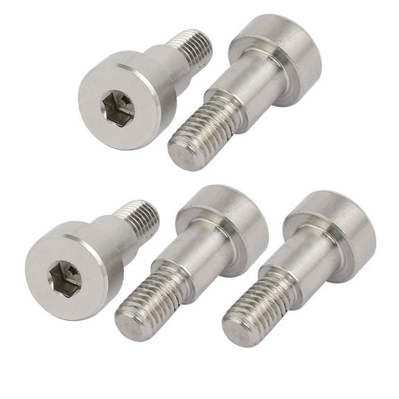 Uxcell Hex Socket Shoulder Bolt 10mm Shoulder Alloy Steel Dia 12mm Shoulder Length M8 Thread 5pcs