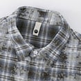 thumbnail image 6 of FDGIU Men's Plaid Flannel Shirt - Slim Fit Button Down, Cozy Long Sleeve Fall Winter Layering Piece with Pocket, Snap Front Checkered Casual Shirt, 6 of 7