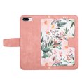 thumbnail image 4 of Allytech iPhone SE 3rd 2nd Gen Wallet Case 2022/2020, iPhone 8/7 Case, Chic Flower Pattern Shoulder Strap Hand Wrist PU Leather Cards Holder Stand Protective Flip Folio Cover for Girls - Pink, 4 of 14