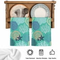 thumbnail image 5 of Aqua Gray Shell Coral Kitchen Towels Set of 4, Coastal Summer Beach Nautical Ocean Absorbent Dish Towels for Kitchen, Microfiber Hand Towel, Quick Drying Tea Towel for Cleaning Decorative Dishcloths, 5 of 7