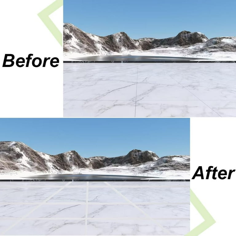 Sourcing Map 3Pcs Floor Tiles Silver Foil Lines Metallic Mirror Tape 0