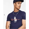 thumbnail image 3 of Polo Ralph Lauren Men's Big Pony Logo Jersey T-Shirt Blue Size Medium, 3 of 5