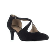 Womens naturalizer Okira Criss Cross Pumps, Black Suede, 9.5 N US