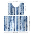 thumbnail image 2 of Watercolor Stripes Pattern Bathroom Rugs Set 2 Pieces, Bathroom Set - Quick Drying Bath Mat And U-Shaped Toilet Rug, Water Absorbent Bath Carpet For Bedroom Floor Living Room, Machine Washable, 2 of 6