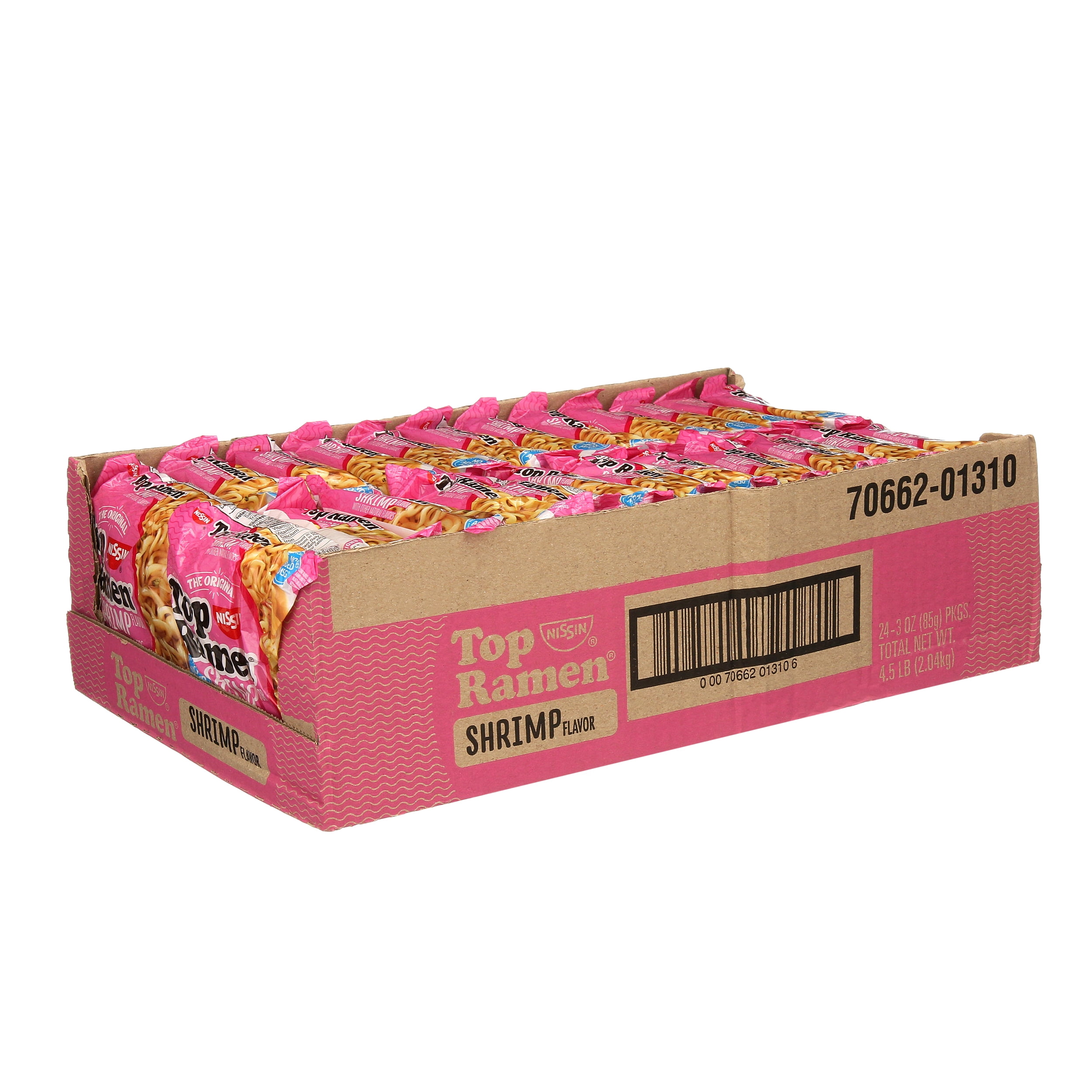 Nissin 3 oz Shrimp Flavor Top Ramen Noodles, Pack of 24