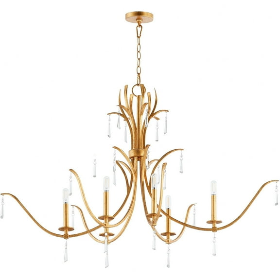 621-6-74 Quorum Lighting Majesty - 6 Light Chandelier In Traditional Style-25.75 Inches Tall and 22.5 Inches Wide     -Traditional Installation