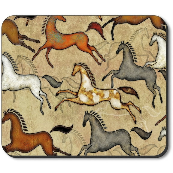 Art Plates brand Mouse Pad - Hukusai: Poppies