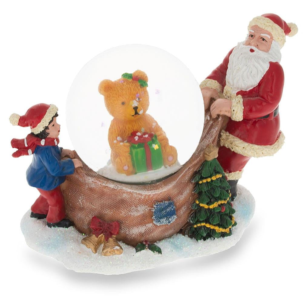 Mousehouse Kids Adults Child & Teddy Bear Ornament Figurine Snow Globe 