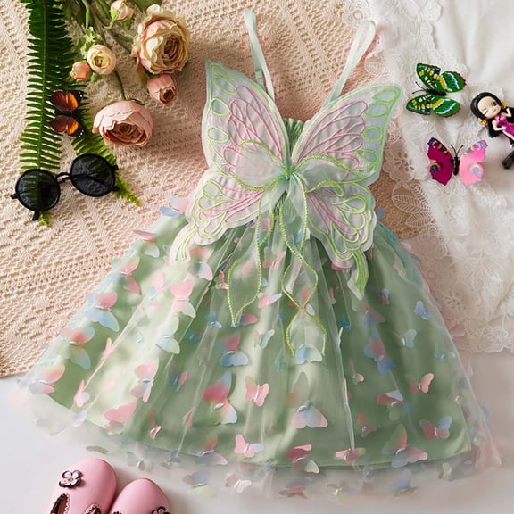Teen Girl Easter Dresses Summer Western Style Long Summer Dress for Girls Teens Casual Spring Dress (Green,5-6 Years)