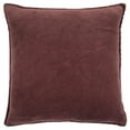 thumbnail image 2 of Rizzy Home Solid With Hand Applied Beading Cotton Velvet Poly Filled Decorative Throw Pillow, 22"x22", Dark Grey, 2 of 11