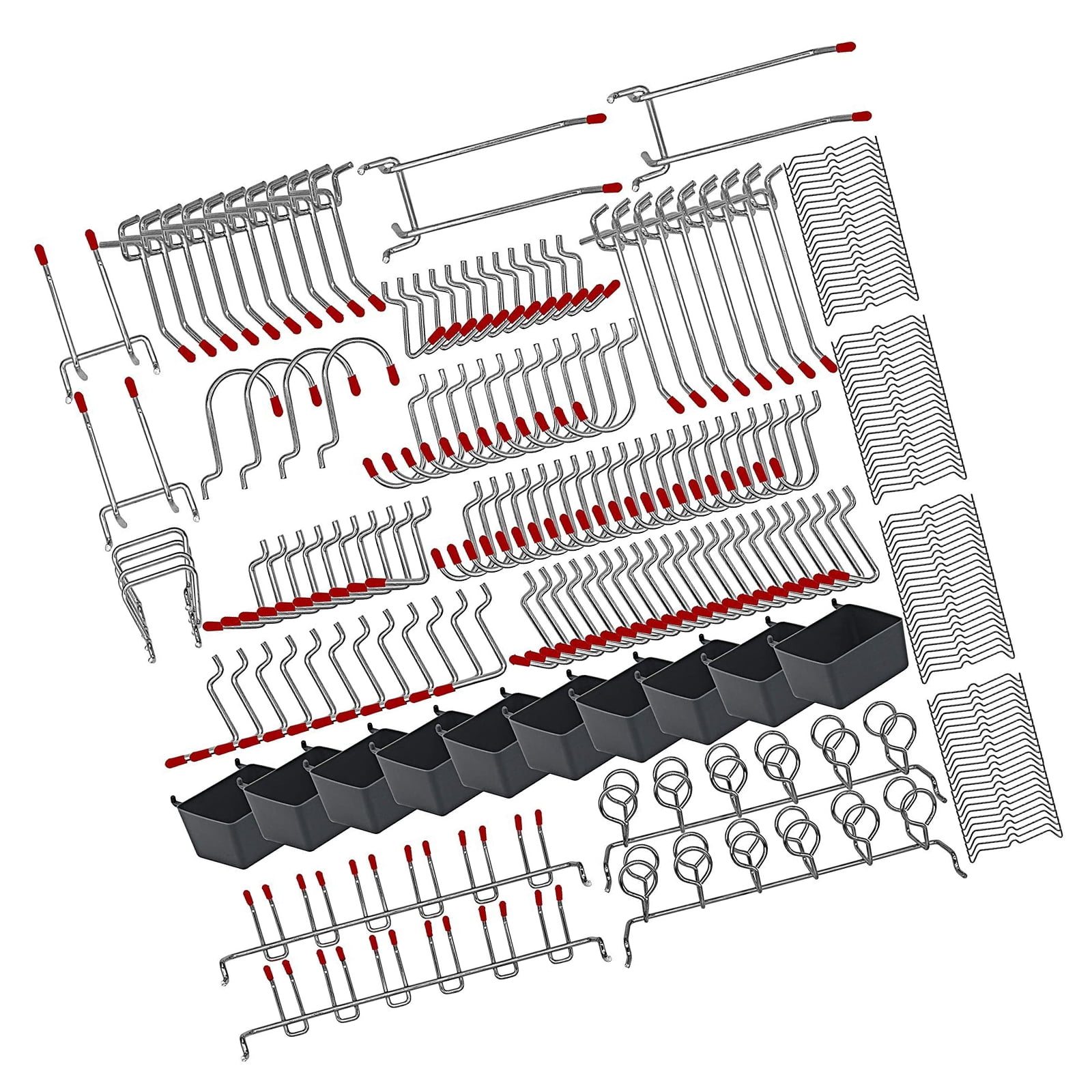 Multipurpose Metal Tool Hooks For Pegboard, High Capacity Rustproof Garage Workshop Organizers With Wall Mounting