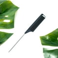 thumbnail image 4 of Carbon Fiber Rat Tail Comb with Metal End (Black), 4 of 5